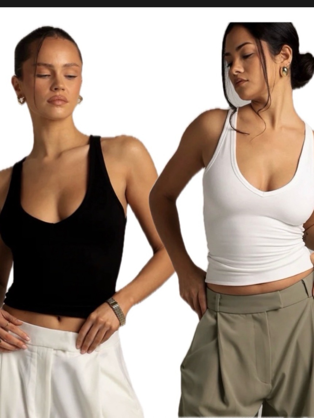 2pc GAUI Classic Plunge Tank Set - Black & White